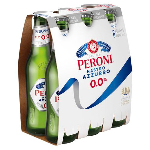 PERONI NASTRO AZZURO 0% BEER 6X330ML