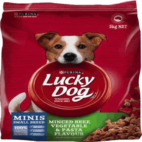 PURINA LUCKY DOG MINIS BEEF VEGETABLE AND PASTA 3KG