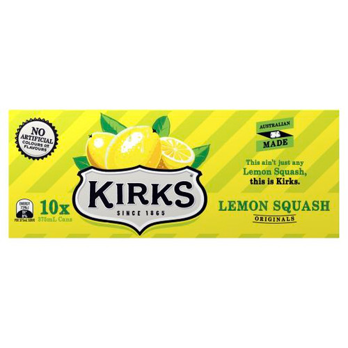 KIRKS LEMON SOFT DRINK 10X375M