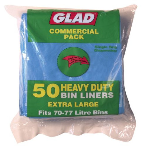 GLAD HEAVY DUTY GARBAGE BAG BLUE 50S