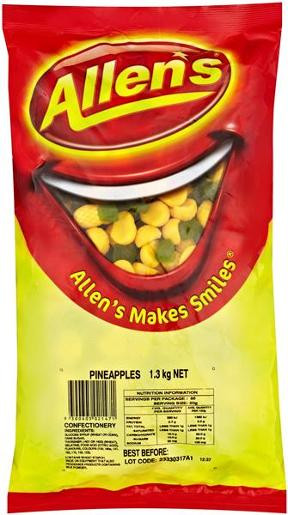 ALLENS PINEAPPLES 1.3KG