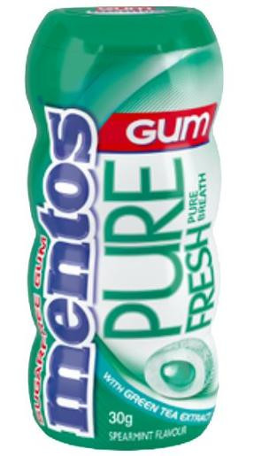 MENTOS PURE FRESH SPEARMINT POCKET BOTTLE 30GM (Carton of 10)