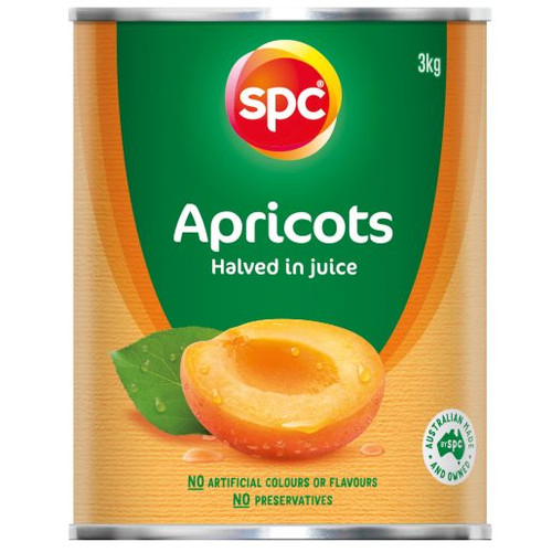 SPC APRICOT HALVES IN NATURAL JUICE 3KG