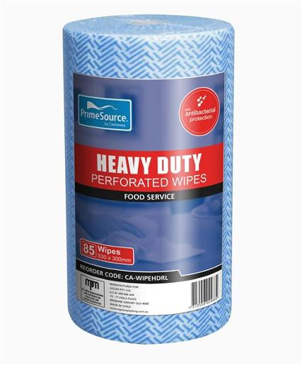 CAST AWAY WIPES HEAVY DUTY PERFORATED ON A ROLL (CA-WIPEHDRL) 85S