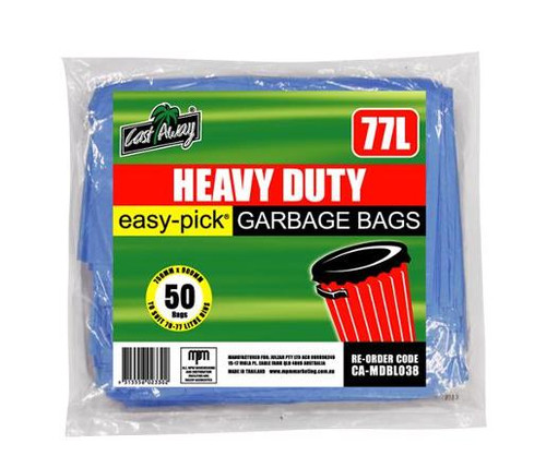 CAST AWAY HEAVY DUTY BLUE GARBAGE BAGS (CA-MDBL038) 50S