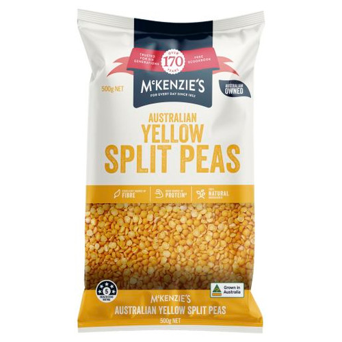 MCKENZIES YELLOW SPLIT PEAS 500GM (Carton of 12)