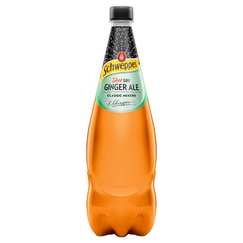 SCHWEPPES DIET DRY GINGER ALE 1.1L (Carton of 12)