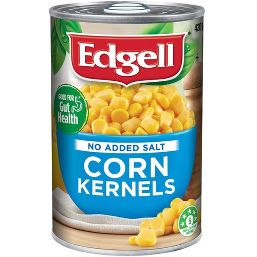 EDGELL CORN KERNELS NO ADDED SALT 420GM (Carton of 15)