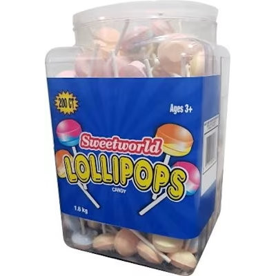SWEETWORLD LOLLIPOPS JAR 200S