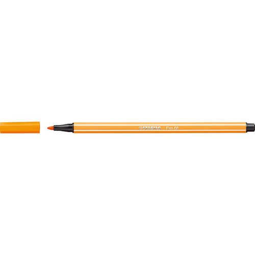 STABILO PEN 68 FIBRE TIP PEN ORANGE (BOX OF 10)