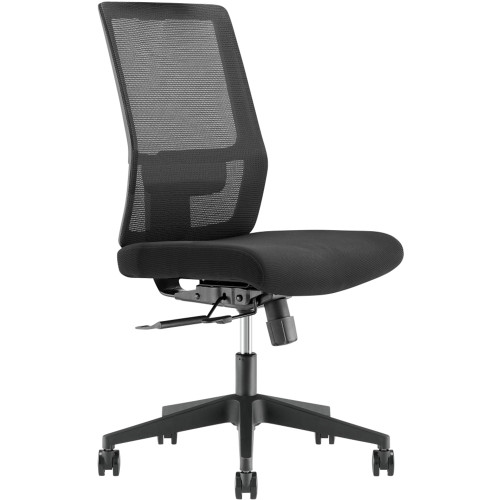 Buro Mantra High Back Office Chair With Seat Slide Mesh Back Fabric Seat Black