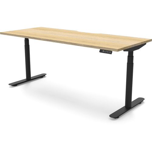 Rapidline Halo+ Single Sided Workstation 1500W x 750D x 1270mmH Oak/Black