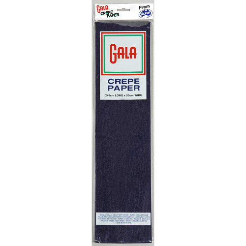 Alpen Gala Crepe Paper 240 x 50cm Navy Pack Of 12