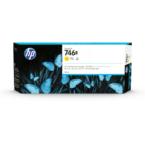 HP 746B DesignJet Ink Cartridge High Yield 300ml 3WX38A Yellow