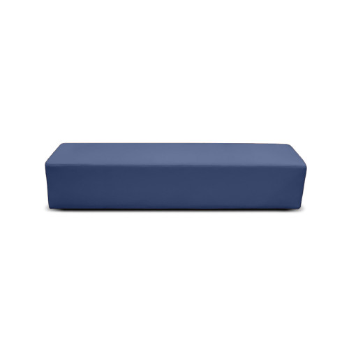 K2 Marbella Burke Junior Rectangle Ottoman 1480mmW Blue PU Leather
