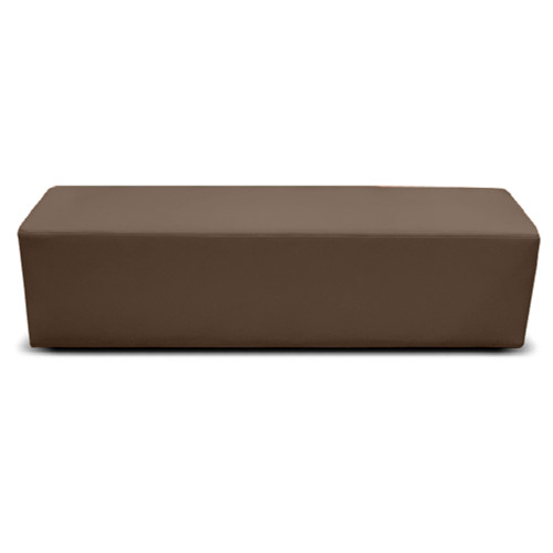 K2 Marbella Burke Senior Rectangle Ottoman 1780mmW Dark Brown PU Leather