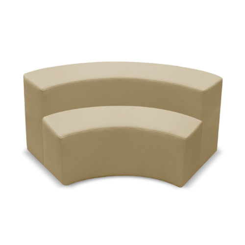 K2 Marbella Polo Concave 2 Seater Chair With Low Back 800W x 670D x 800mmH Beige PU