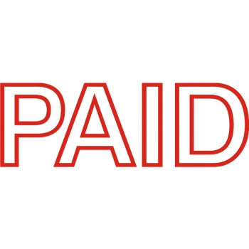 DESKMATE PRE-INKED OFFICE STAMP Paid Red