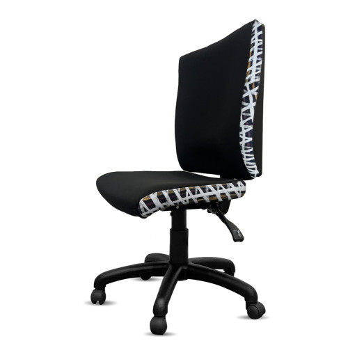 K2 Orange Dust Katherine High Back Office Chair Black Cockatoo Fabric