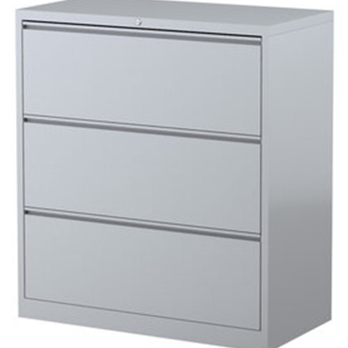 Steelco Lateral Filing Cabinet 3 Drawer 915W x 463D x 1015mmH Graphite Ripple