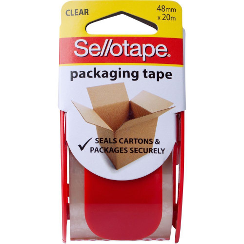 SELLOTAPE ACRYLIC ADHESIVE ON Dispenser 48mmx20m Packaging Tape Clear 970068