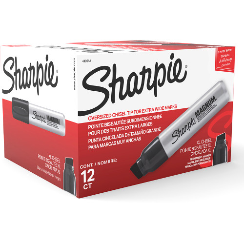 Sharpie Magnum Permanent Marker Chisel 15.0mm Black Box of 12