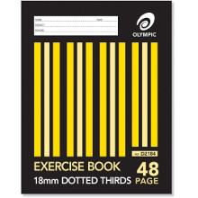 Olympic Exercise Book D2184 225x175 48 Page 18mm Dotted Thirds (140740)