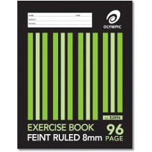 Olympic Exercise Book E2896 225 x 175mm 96 Page 8mm Feint Ruled (140764/ EXV040)