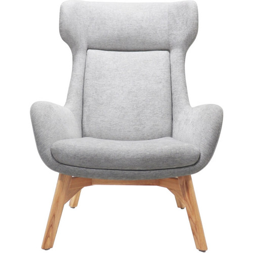 Calypso Wing Back Lounge Chair - Light Grey - 800mm W x 800mm D x 1080mm H