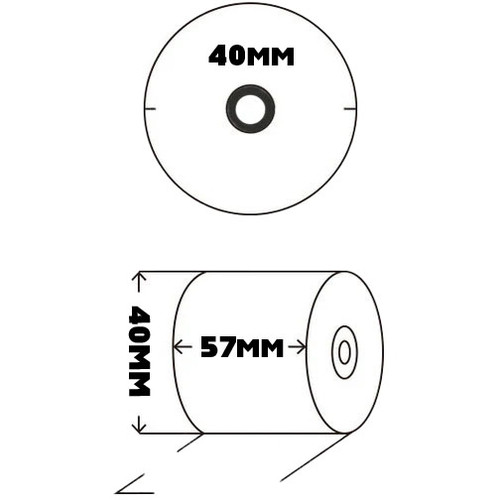 GUSSPAK FSC THERMAL PRINTING RECEIPT ROLLS 57MM X 40MM Each