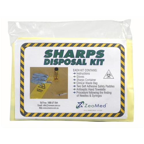 ZeoMed Sharps Disposal Kit with 250ml container