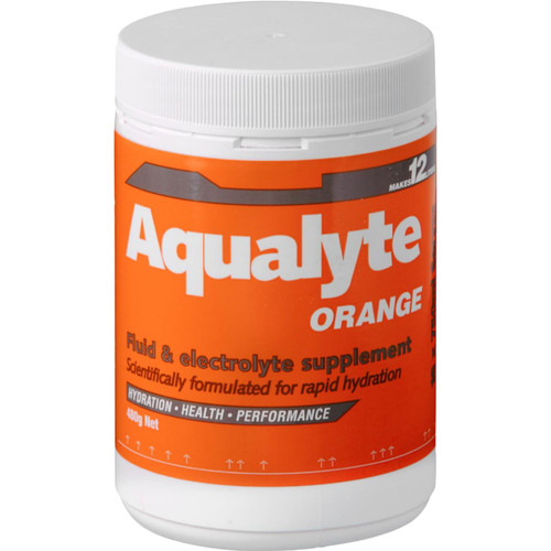 Aqualyte Electrolyte Powder Orange Flavoured Tub 480g, Box of 5