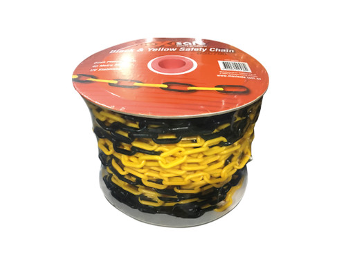 Maxisafe Black & Yellow Safety Chain, 40m Roll
