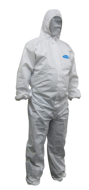 Maxisafe White Laminated Coverall, Breathable, Water Repellant, 4XL