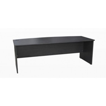 FOI BOW FRONT DESK White/Ironstone 1800x900/750x720mm