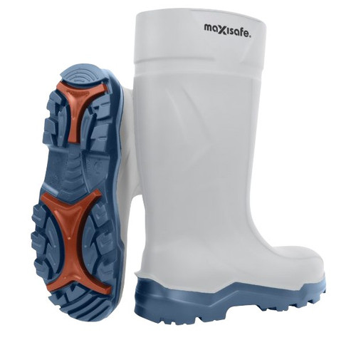 XtremeGrip White Polyurethane Gumboots- Size 4 Pair