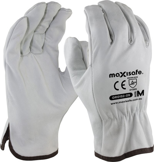 Maxisafe Economy Full Grain Rigger Glove, Small Pair