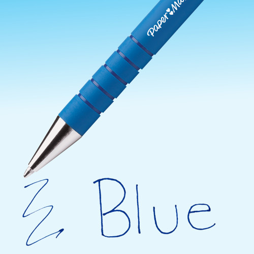 Paper Mate FlexGrip Ultra Ballpoint Retractable Pen Medium 1mm Blue Pack of 12