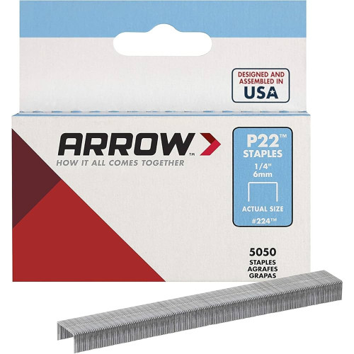 Arrow AR224 1/4" (6mm) Staple Wire Box of 5050