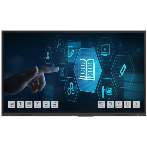 Philips 75" E-Line Android 13 Infrared 40-Touch Education Display 350NIT UHD, 18/7 Operation, 3840 x 2160 Res, Vesa 600 x 400, 5 Year Warranty