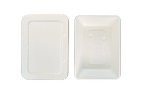 650ml Sugar Cane Containers With Sugar Cane Lids, Pack of 4