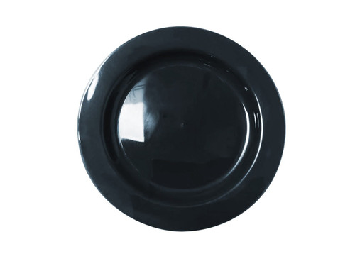 230mm Reusable Dinner Plate Black, Pack of 10