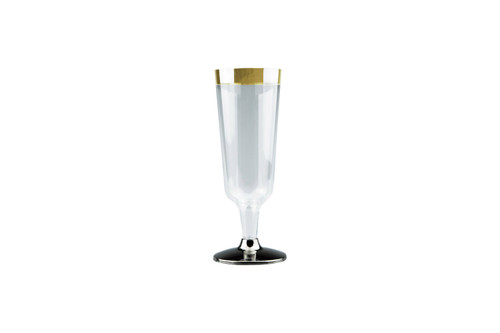 150ml Champagne Glass With Gold Rim, Pack of 6