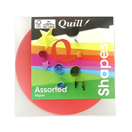 Quill Shapes Matte Circles 120mm Diameter 80gsm Assorted Colours, Pack of 500