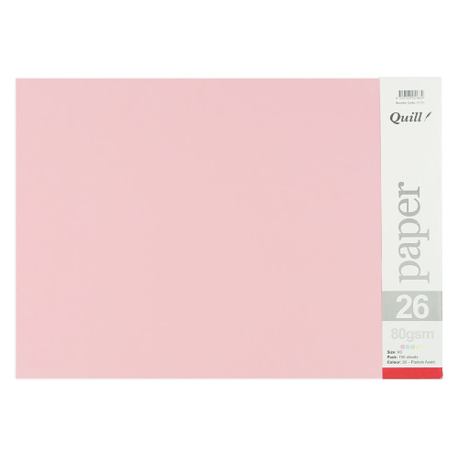 Quill Coloured Paper 80gsm A3 - Pastel Assorted, Pack of 150 (95183)