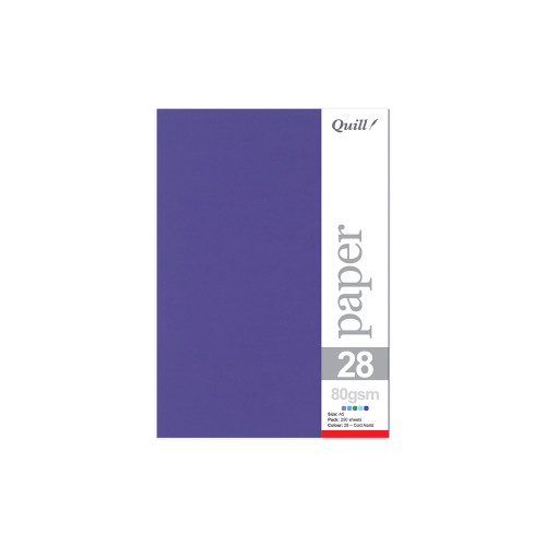 Quill Coloured Paper 80gsm A5 - Cold Assorted, Pack of 250 (95374)