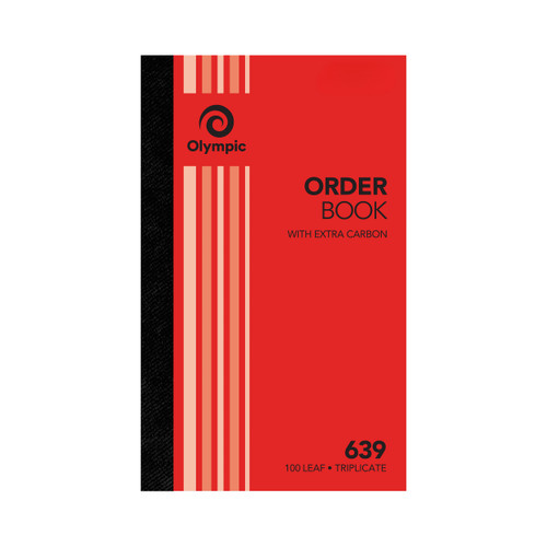 Olympic Carbon Triplicate Order Book No.639 200 x 125mm 100 Leaf (142796)