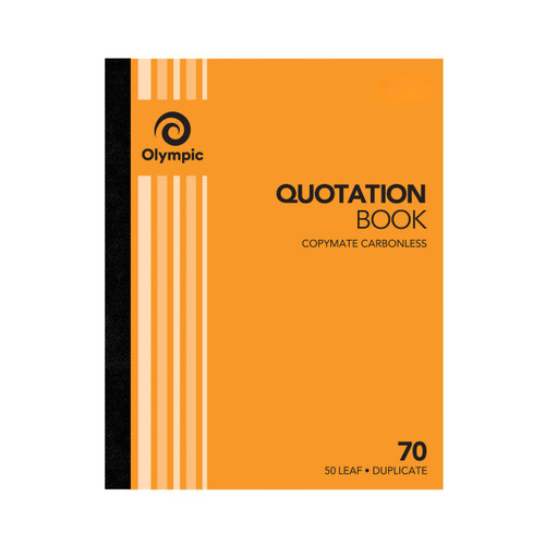 Olympic Carbonless Duplicate Quote Book No.70 250 x 200mm 50 Leaf (142817)