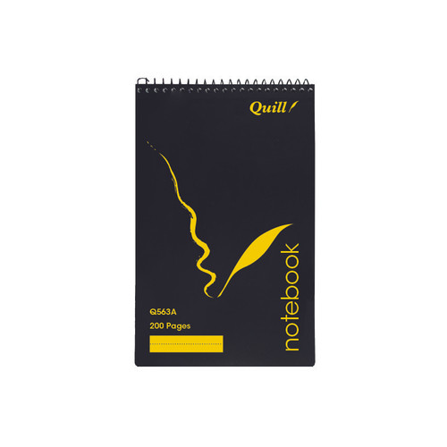 Quill Q Series Notebook 70gsm PP 200 x 127mm 200 Pages - Black