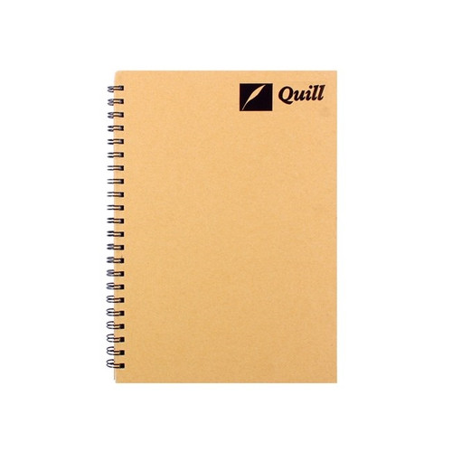 Quill Natural Hardcover Notebook Ruled 70gsm A4 160 pages - Beige (10394)